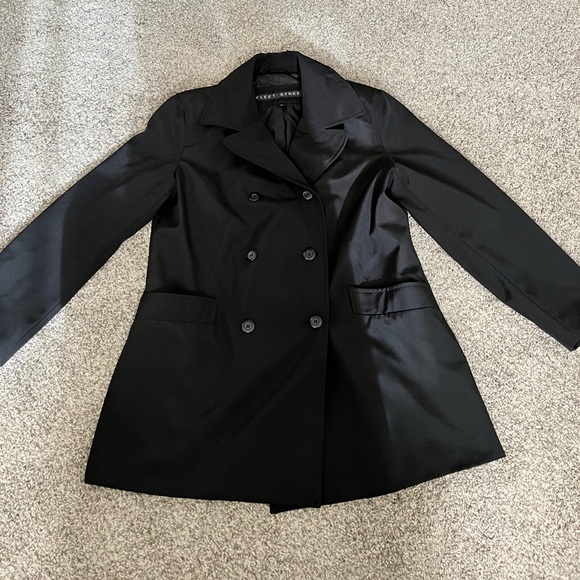 fleet street Jackets & Blazers - Fleet Street Black Pea Coat size large
